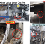 switch valve lockout pins
